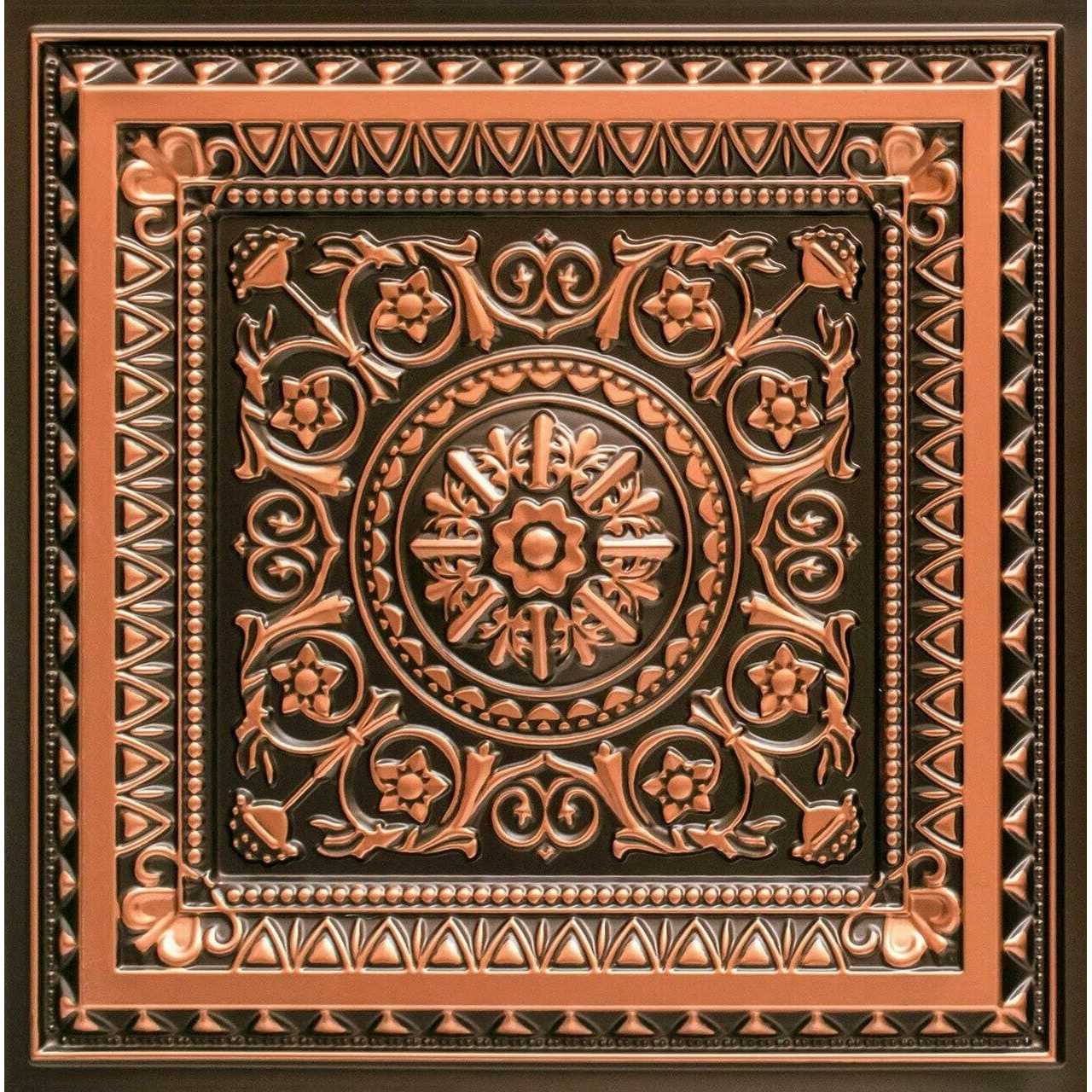 From Plain To Beautiful In Hours La Scala 2 ft. x 2 ft. PVC Glue-up or Lay-in Ceiling Tile - Zenithce