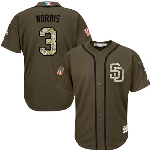 Padres #3 Derek Norris Green Salute To Service Stitched Jersey - Zenithce