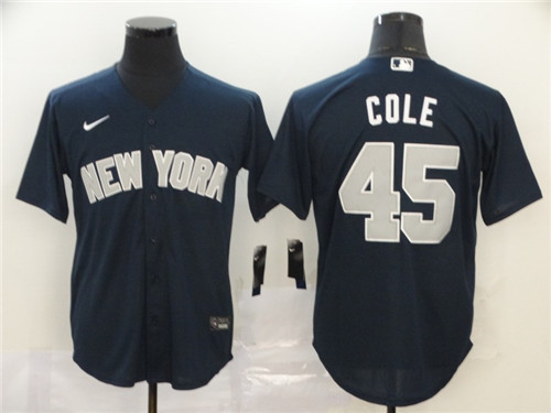 New York Yankees #45 Gerrit Cole Navy Cool Base Stitched Jersey - Zenithce