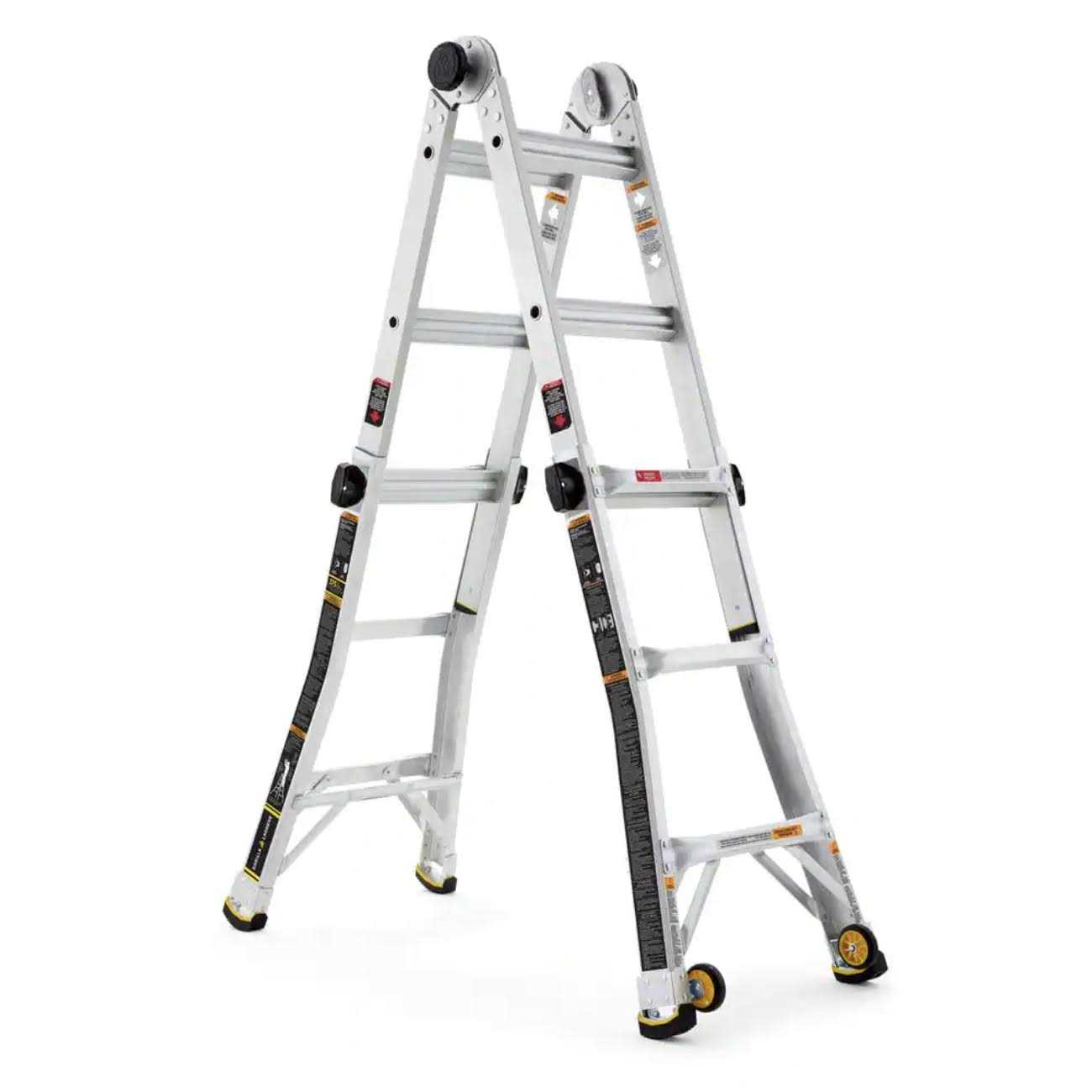 Gorilla Ladders Reach MPXW Aluminum Multi-Position Ladder with Wheels - Zenithce