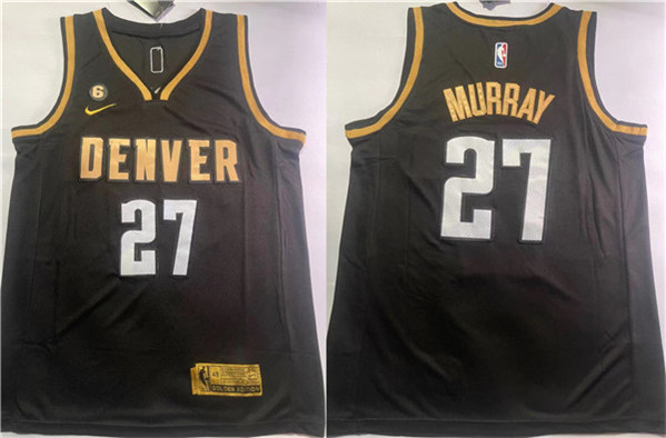 Denver Nuggets #27 Jamal Murray Black With NO.6 Patch Stitched Jersey - Zenithce