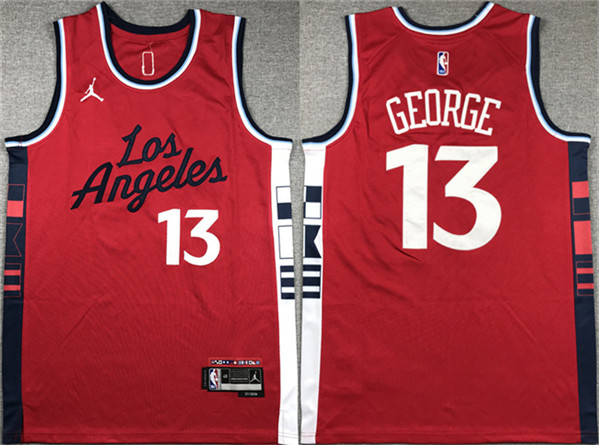 Los Angeles Clippers #13 Paul George Red Stitched Jersey - Zenithce