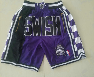 Sacramento Kings 1994-95 Black Just Don Shorts Swingman Shorts - Zenithce