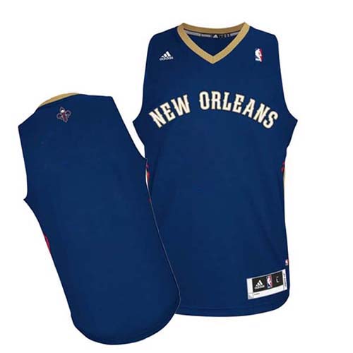 New Orleans Pelicans Blank Navy Blue Swingman Jersey - Zenithce