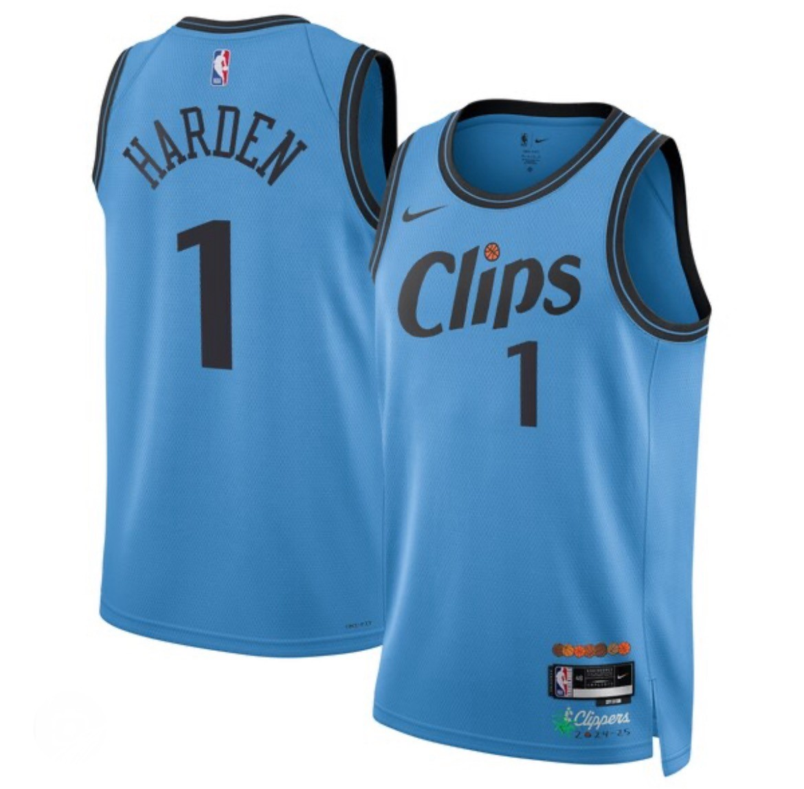 Los Angeles Clippers #1 James Harden Light Blue 2024-25 CityEdition Stitched Jersey - Zenithce