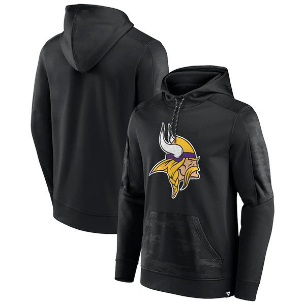 Minnesota Vikings Black On The Ball Pullover Hoodie - Zenithce