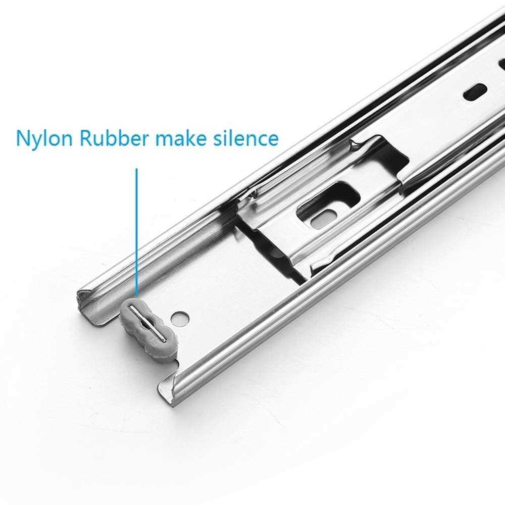 Deshitong 5 pairs full extension drawer slides mount ball bearing sliding - Zenithce