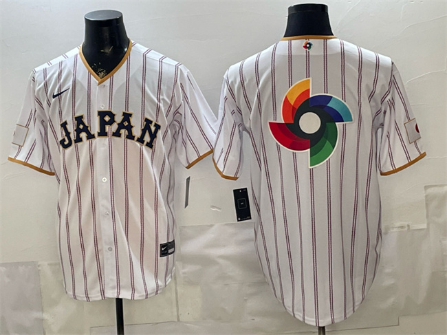 Japan White 2026 World Classic Big Logo Home Stadium Stitched Jersey - Zenithce