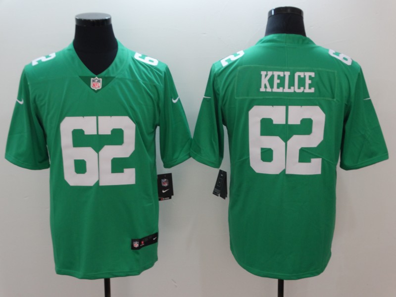 Philadelphia Eagles #62 Jason Kelce Green Throwback Vapor Untouchable Limited Stitched Jersey - Zenithce