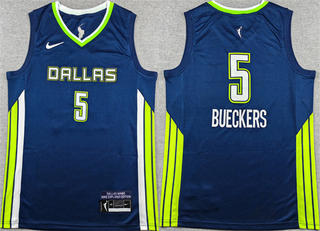 Dallas Wings #5 Paige Bueckers Navy Stitched Jersey - Zenithce