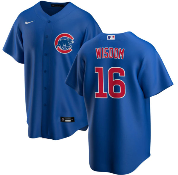 Chicago Cubs #16 Patrick Wisdom Blue Cool Base Stitched Baseball Jersey - Zenithce