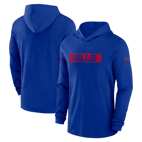 Buffalo Bills Royal Sideline Performance Hoodie - Zenithce