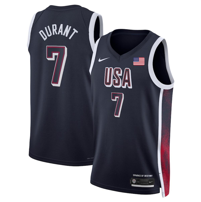 USA #7 Kevin Durant Navy 2024 Swingman Stitched Jersey - Zenithce