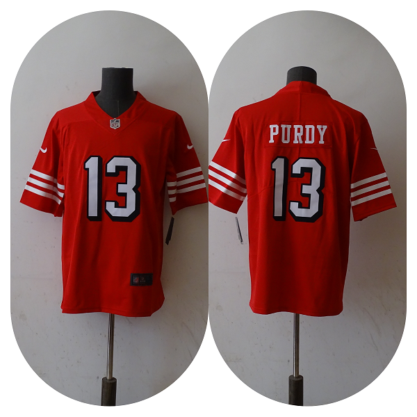 San Francisco 49ers #13 Brock Purdy New Red Vapor Untouchable Limited Stitched Jersey - Zenithce