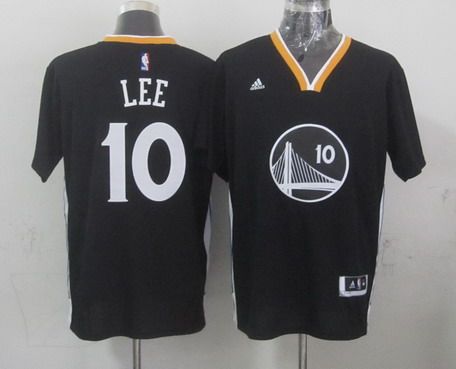 Golden State Warriors #10 David Lee Revolution 30 Swingman 2014 New Black Short-Sleeved Jersey - Zenithce