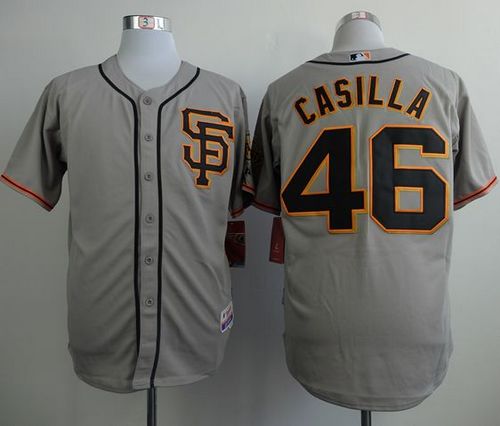 Giants #46 Santiago Casilla Grey Road 2 Cool Base Stitched Jersey - Zenithce