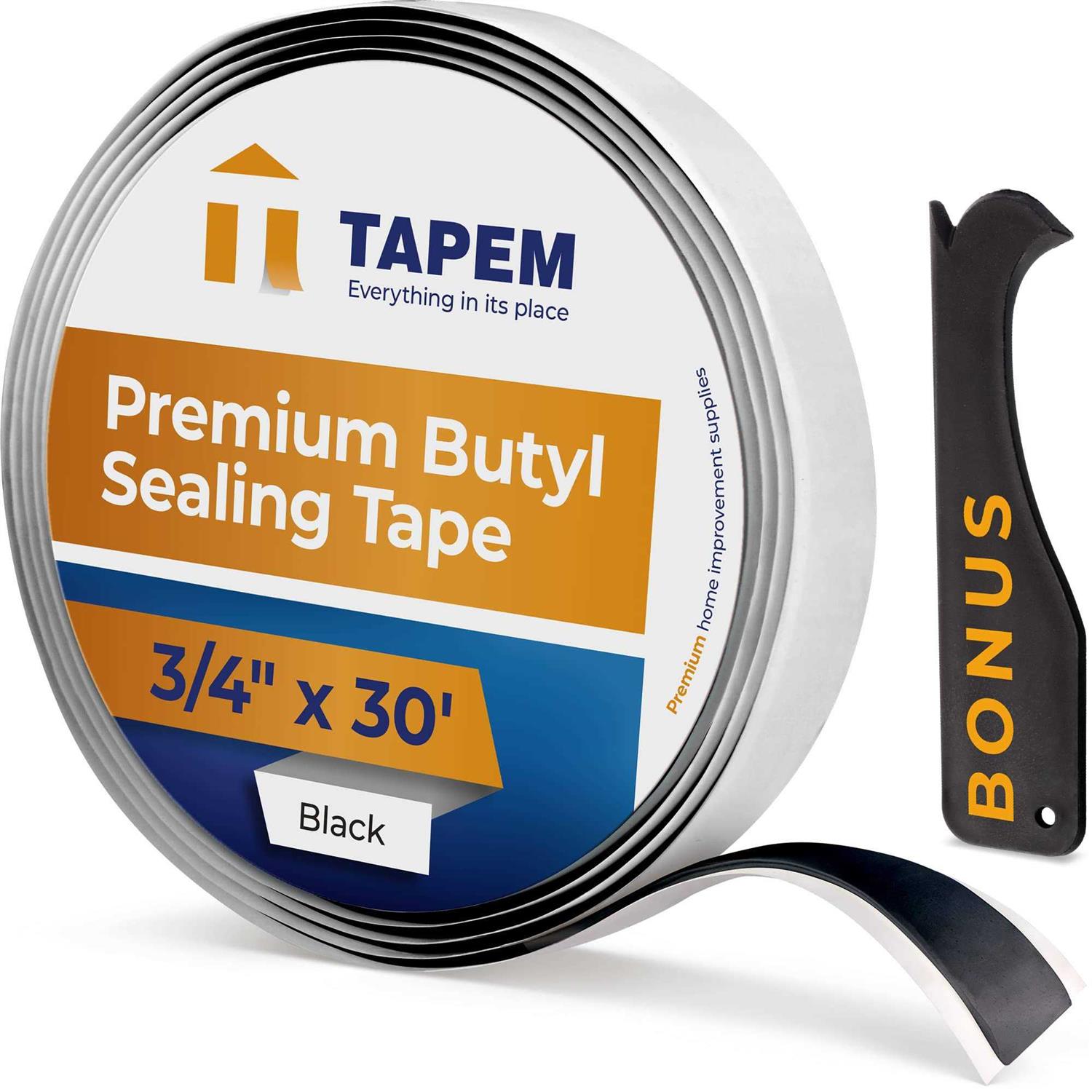 TAPEM Butyl Tape 1/8 x 3/4 x 30 ft Butyl Sealant Tape - Zenithce