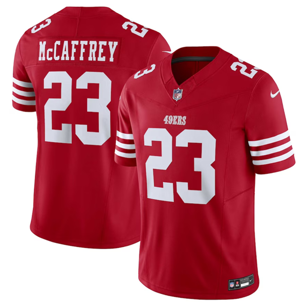 San Francisco 49ers #23 Christian McCaffrey Red 2023 F.U.S.E. Vapor Untouchable Limited Stitched Jersey - Zenithce