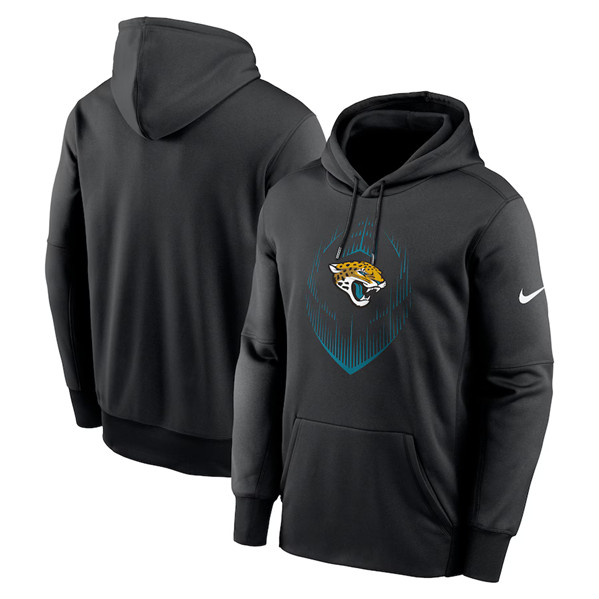 Jacksonville Jaguars Black Icon Performance Pullover Hoodie - Zenithce