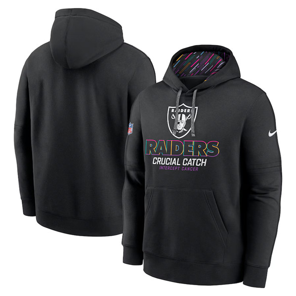 Las Vegas Raiders Black 2024 Crucial Catch Club Pullover Hoodie - Zenithce