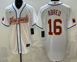 Venezuela #16 Wilyer Abreu White 2026 World Classic Cool Base Jersey - Zenithce