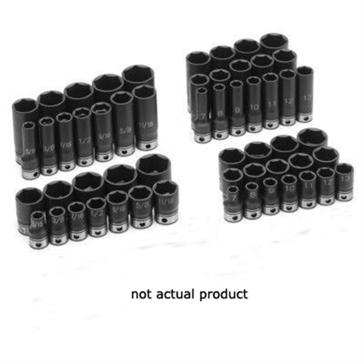 Grey Pneumatic 9772 1/4 Surface Drive 72 Piece Complete Set - Zenithce