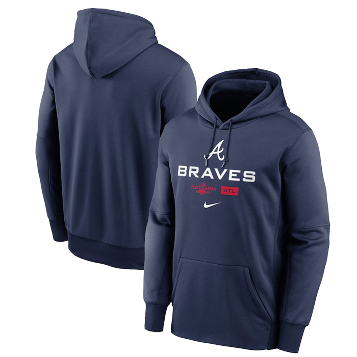Atlanta Braves Navy 2022 Performance Pullover Hoodie - Zenithce