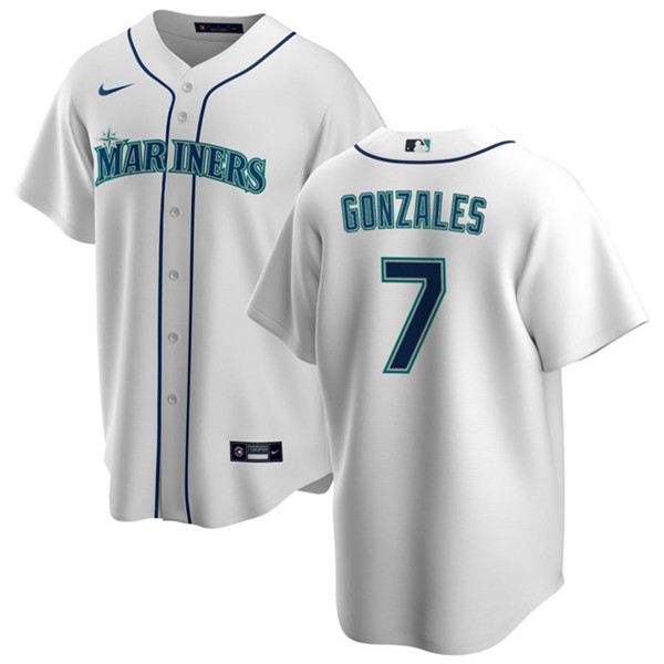 Seattle Mariners #7 Marco Gonzales White Cool Base Stitched Jersey - Zenithce