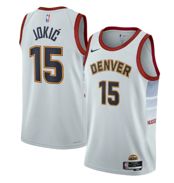 Denver Nuggets #15 Nikola Jokic Gray 2022-23 City Edition Stitched Jersey - Zenithce