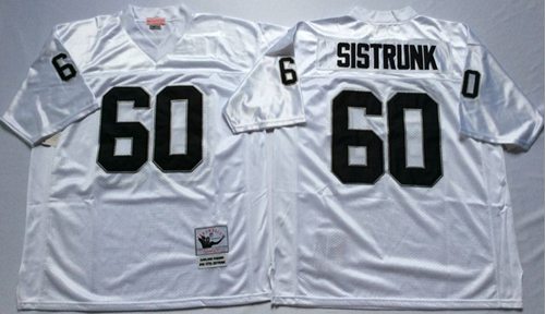 Mitchell And Ness Raiders #60 Otis Sistrunk White Throwback Stitched Jersey - Zenithce