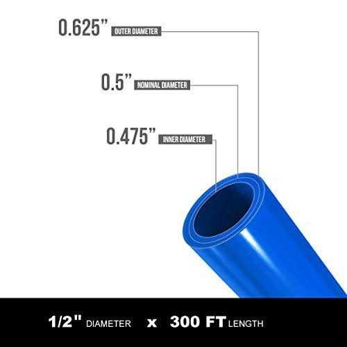 The Plumber’s Choice 300 ft. Blue Polyethylene Tubing Pex A Non-Barrier Pipe and Tubing for Potable Water - Zenithce