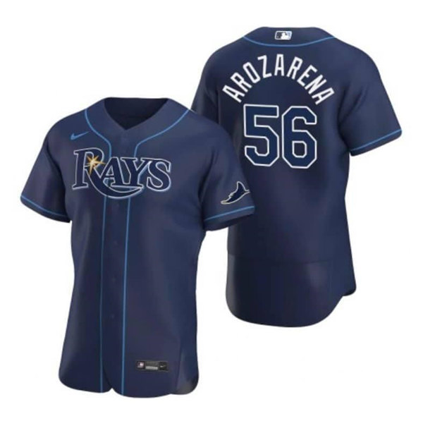 Tampa Bay Rays #56 Randy Arozarena Navy Flex Base Stitched Jersey - Zenithce
