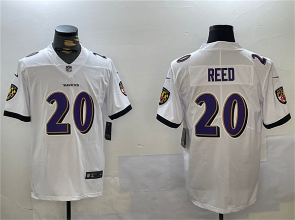 Baltimore Ravens #20 Ed Reed White Vapor Limited Jersey - Zenithce