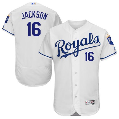 Royals #16 Bo Jackson White Flexbase Authentic Collection Stitched Jersey - Zenithce