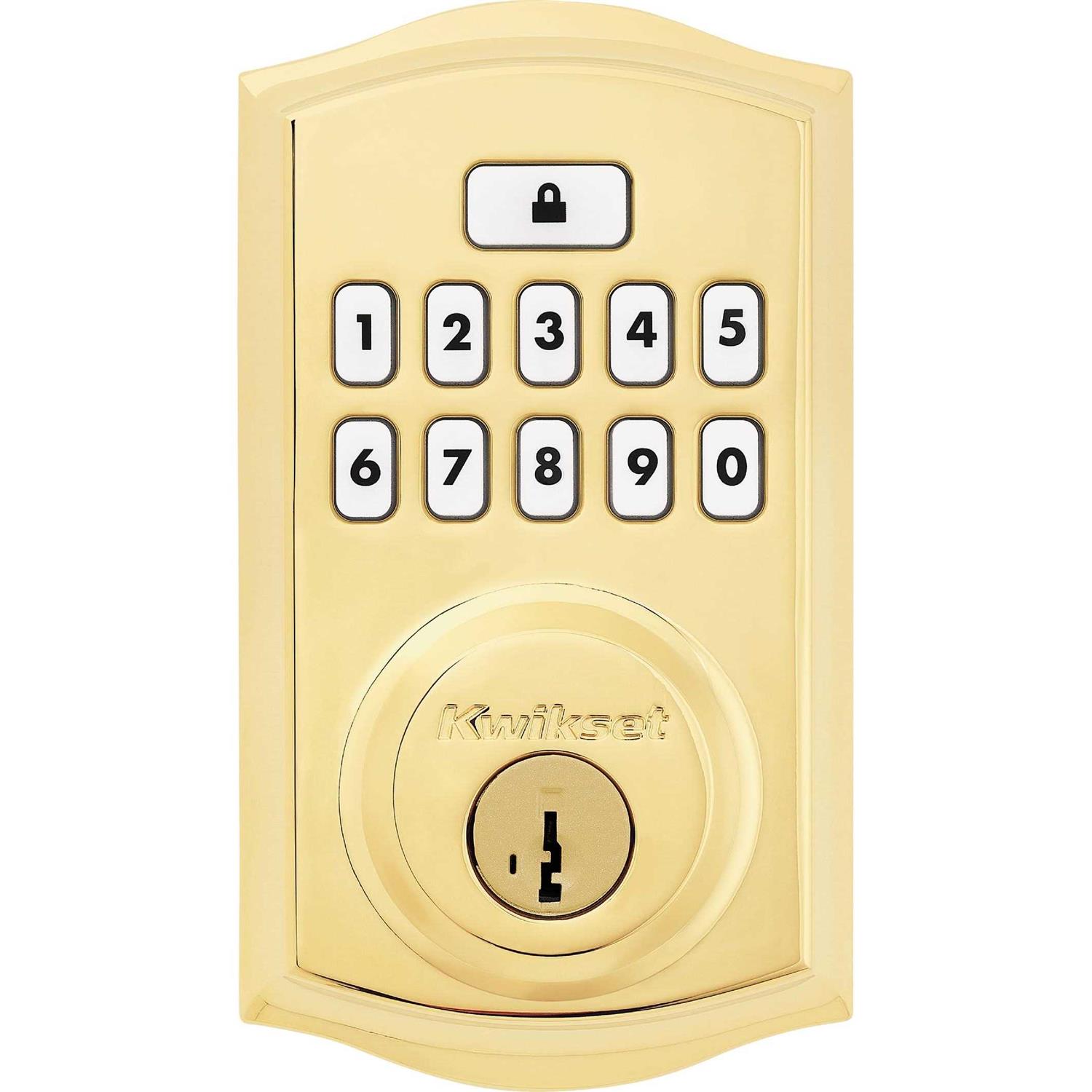Kwikset Signature Series SmartCode Deadbolts Touchpad Single Cylinder Smartkey Electronic Deadbolt Lighted Keypad 99690 - Zenithce