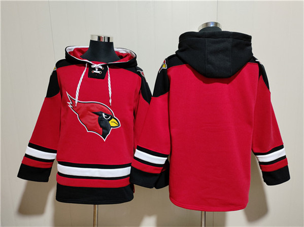 Arizona Cardinals Blank Red Ageless Must-Have Lace-Up Pullover Hoodie - Zenithce