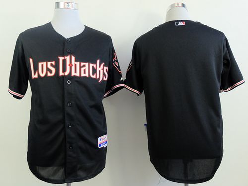 Diamondbacks Blank Black Cool Base Stitched Jersey - Zenithce