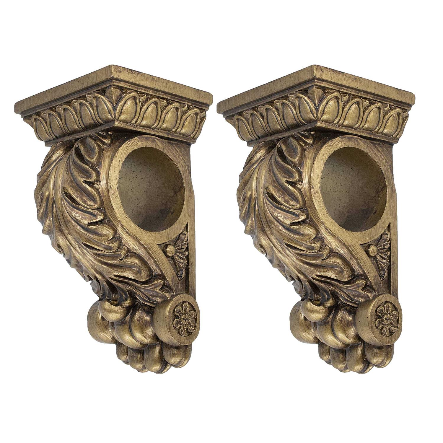 Meriville Chatecu Drapery Sconce Corbel Bracket Drapery Scarf Swags - Zenithce