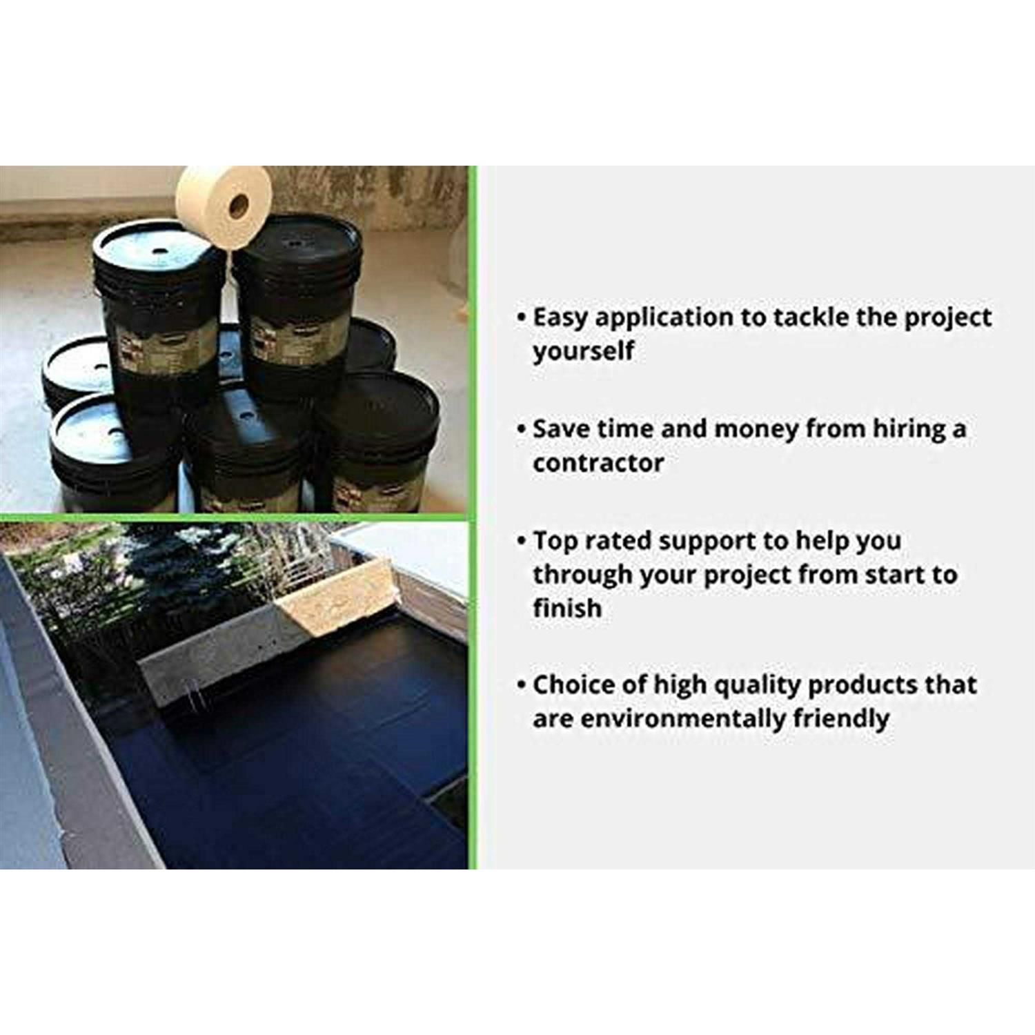 Liquid Rubber Foundation and Basement Sealant Indoor & Outdoor Use - Zenithce