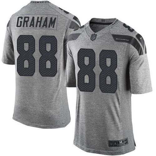 Seahawks #88 Jimmy Graham Gray Stitched Limited Gridiron Gray Nike Jersey - Zenithce