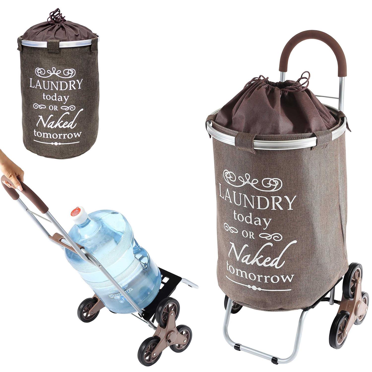 Dbest products Stair Climber Trolley Dolly Laundry Hamper - Zenithce