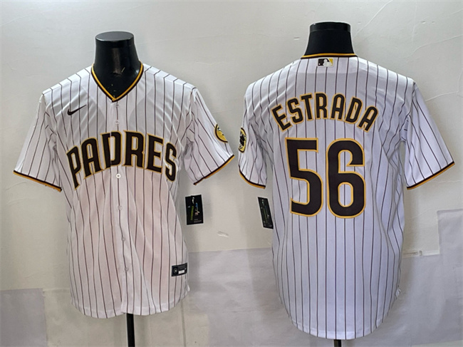 San Diego Padres #56 Jeremiah Estrada White Cool Base Stitched Jersey - Zenithce