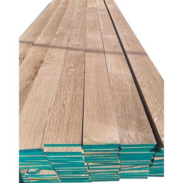Swaner Hardwood 1 in. x 2 in. x 6 ft. Quarter Sawn White Oak S4S Hardwood Board - Zenithce