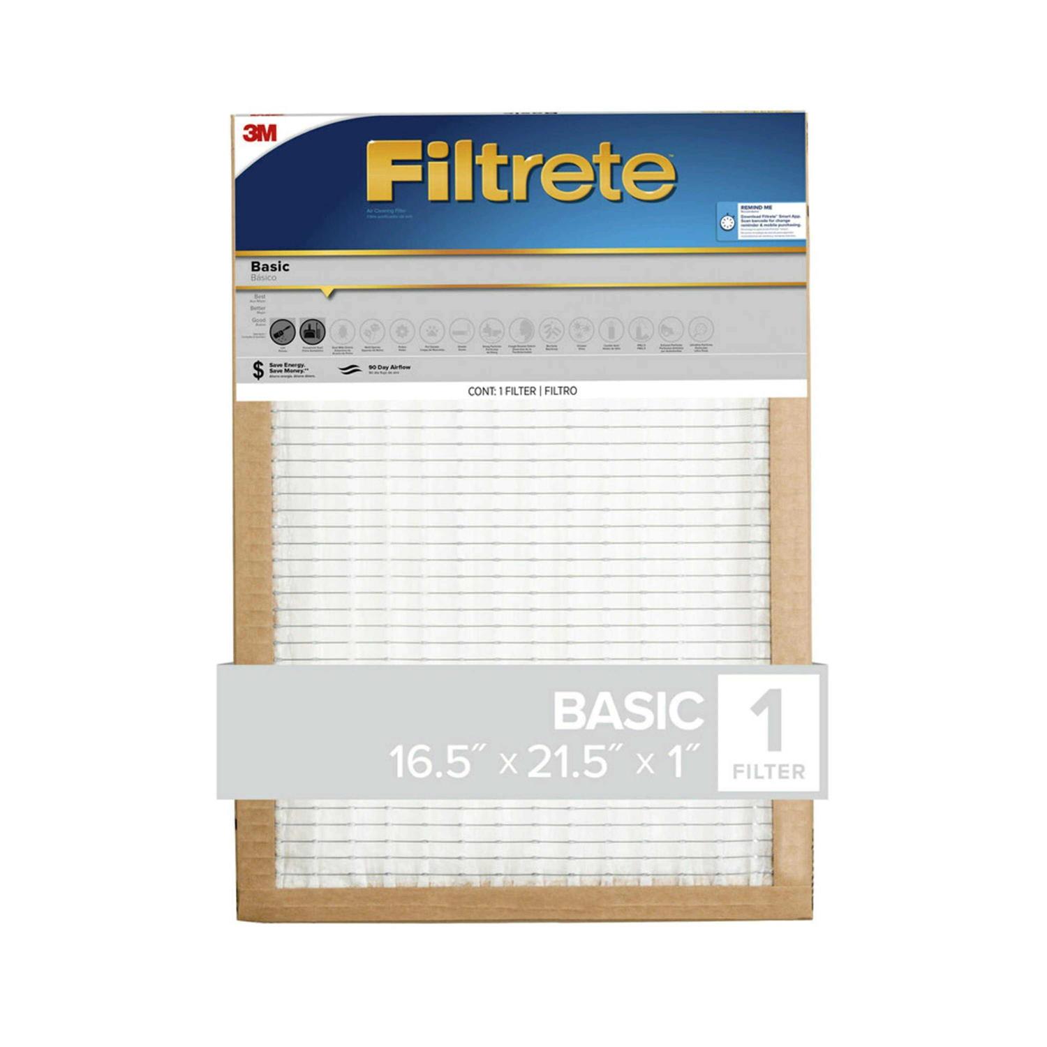 Filtrete 1-in 5 MERV Basic Pleated Air Filter FBL - Zenithce