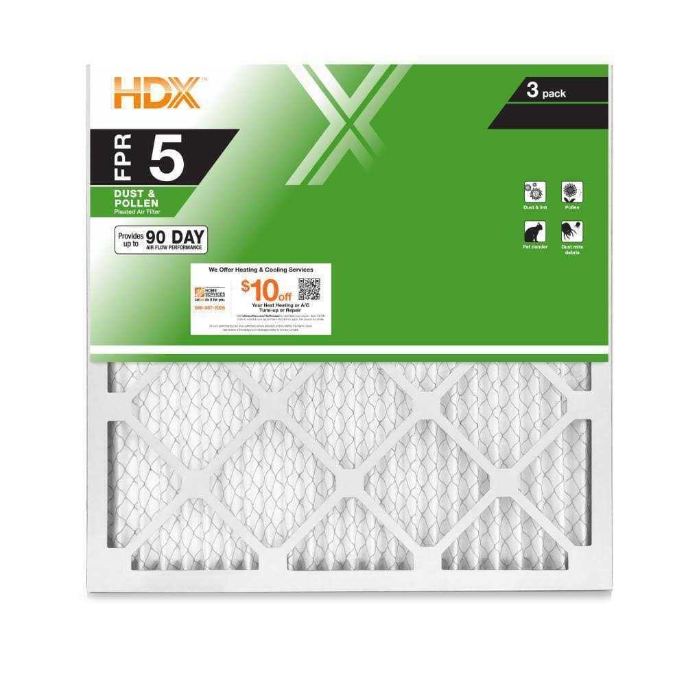 HDX 20 X 1 Standard Pleated Air Filter FPR 5 - Zenithce