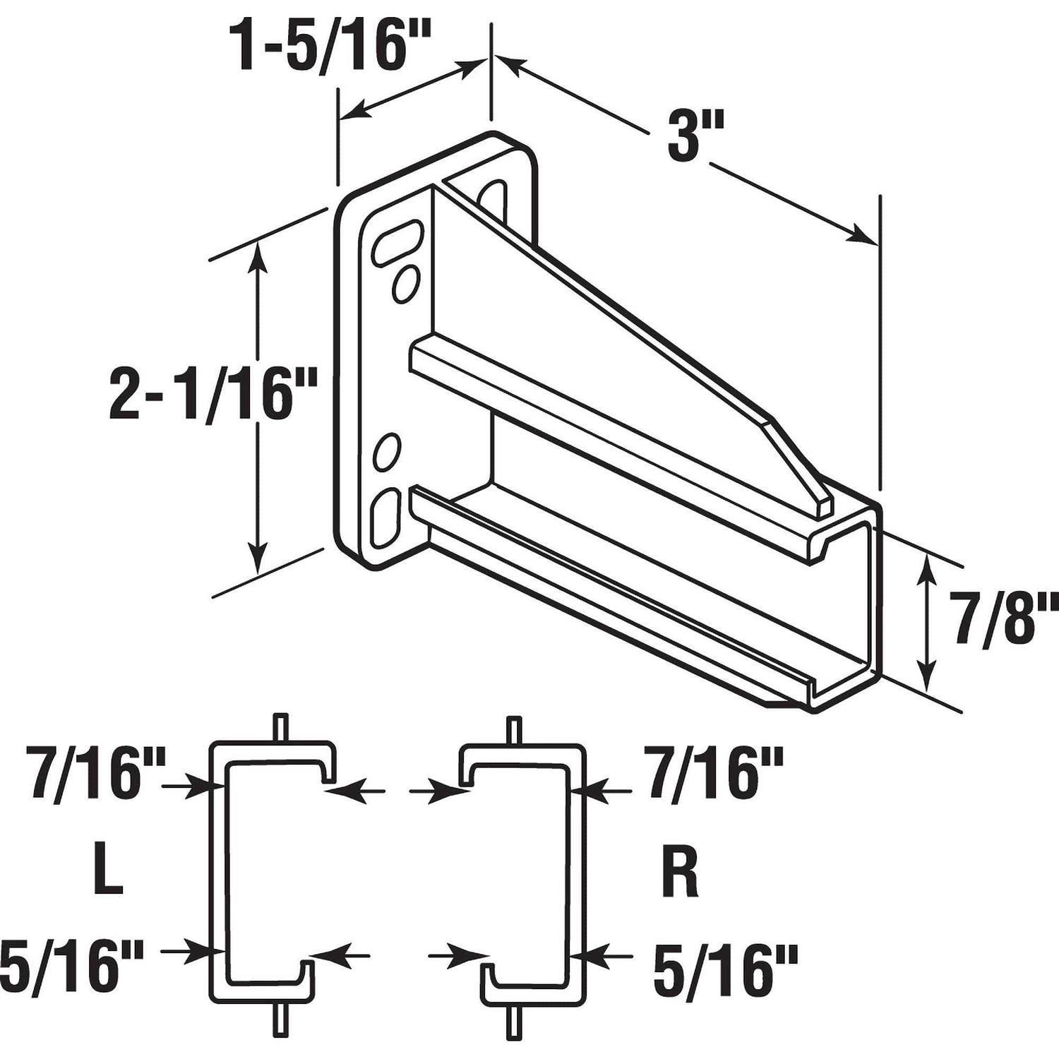 Prime-Line Drawer Track Back Plate - Zenithce