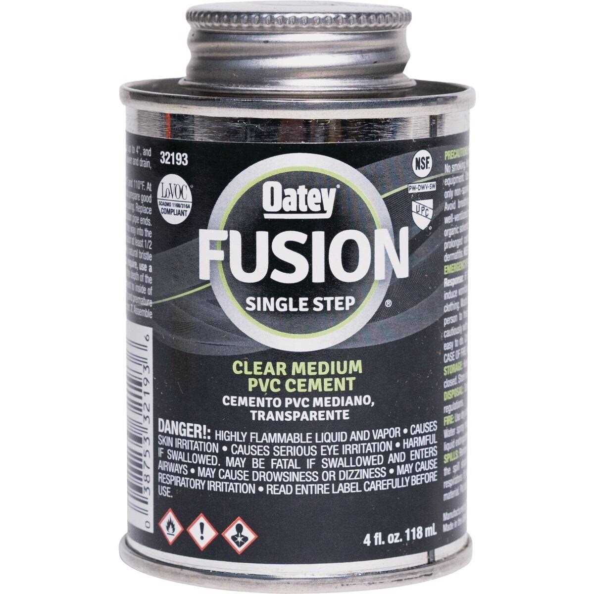 Oatey Fusion Single Step Cement Medium PVC - Zenithce