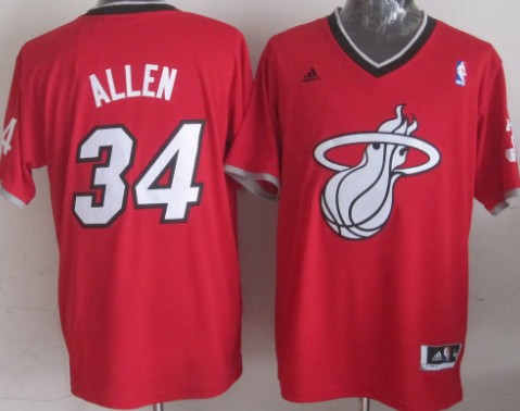 Miami Heat #34 Ray Allen Revolution 30 Swingman 2013 Christmas Day Red Jersey - Zenithce