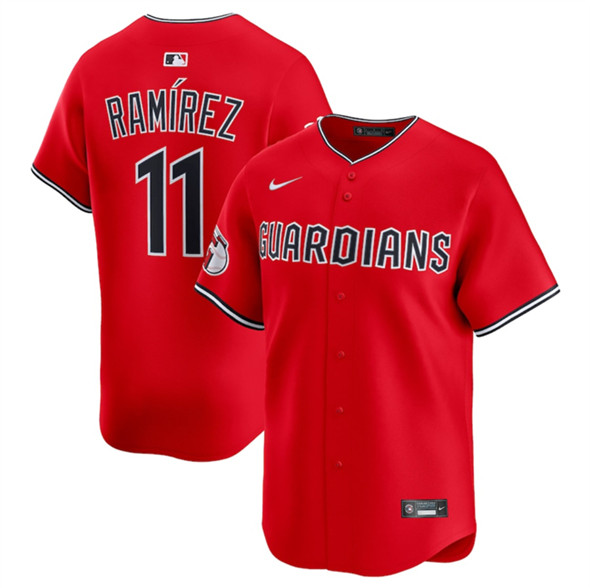 Cleveland Guardians #11 Jose Ramirez Red Alternate Limited Stitched Jersey - Zenithce
