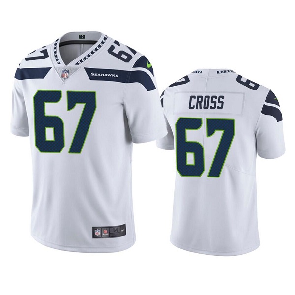 Seattle Seahawks #67 Charles Cross White Vapor Untouchable Limited Stitched Jersey - Zenithce